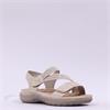 Rieker Twin Velcro Cross Strap Sandal - Cream